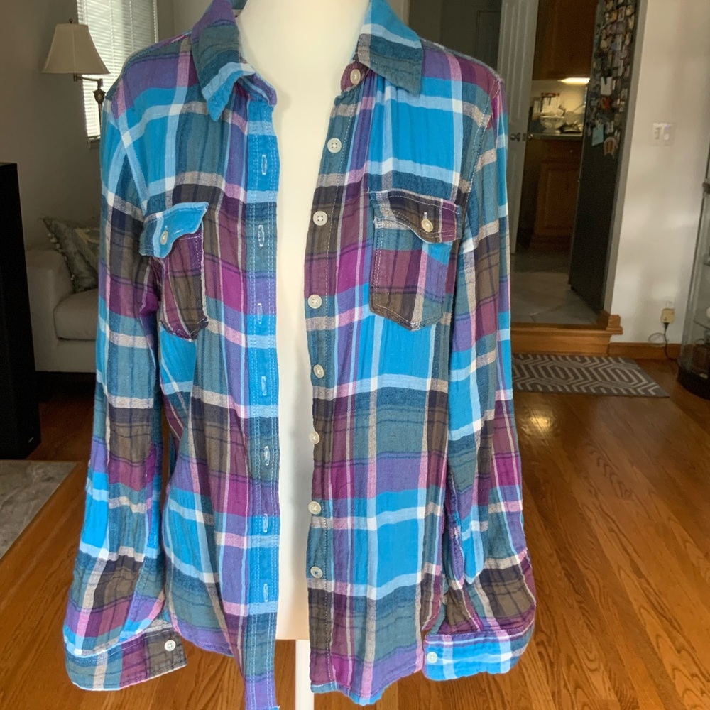 Coupe cotton checkered button down shirt
